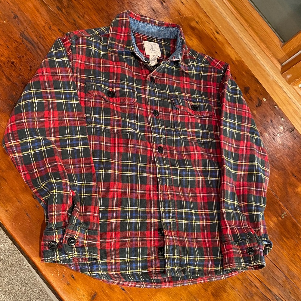 Land’s End Kids boy’s 7 plaid flannel shirt